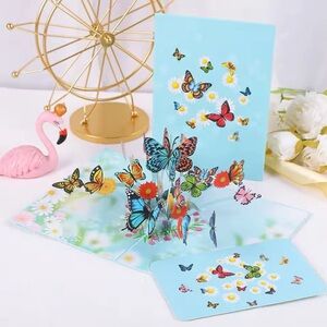 1pcs 3D Butterfly Pop Up Card